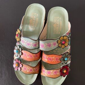 L'ATISTE Women's Floral Multicolor Sandals